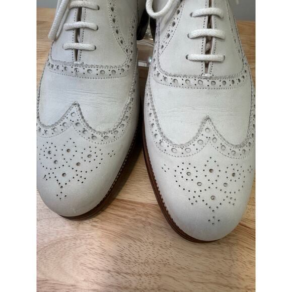 Stuart\'s Choice Made in England White Leather Brogue Dress Shoes Size 8.5. JL main image 14